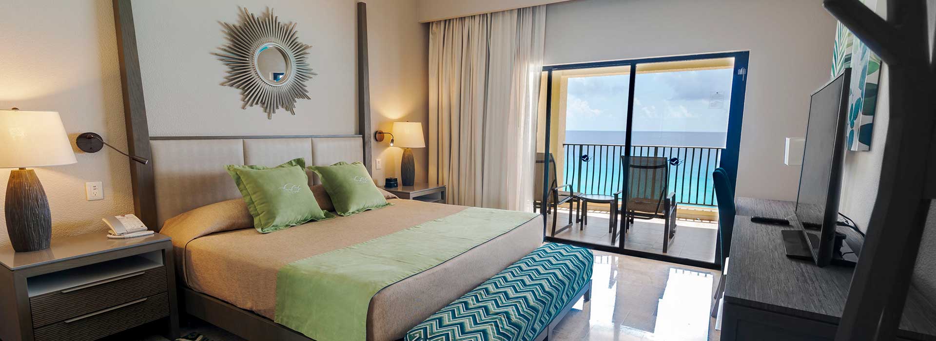 Beachfront villa with two bedrooms, one with king size bed in The Royal Sands All Inclusive Resort