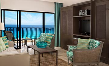 Villa de dos recámaras con vistas al mar y cama King size en el Resort Todo Incluido en Cancun